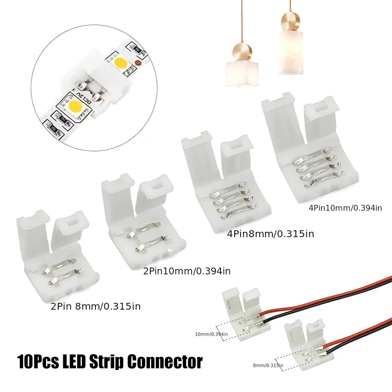 Rgb Led Matrix 8X8 - 10Pcs LED Strip Connector 8MM 10MM
