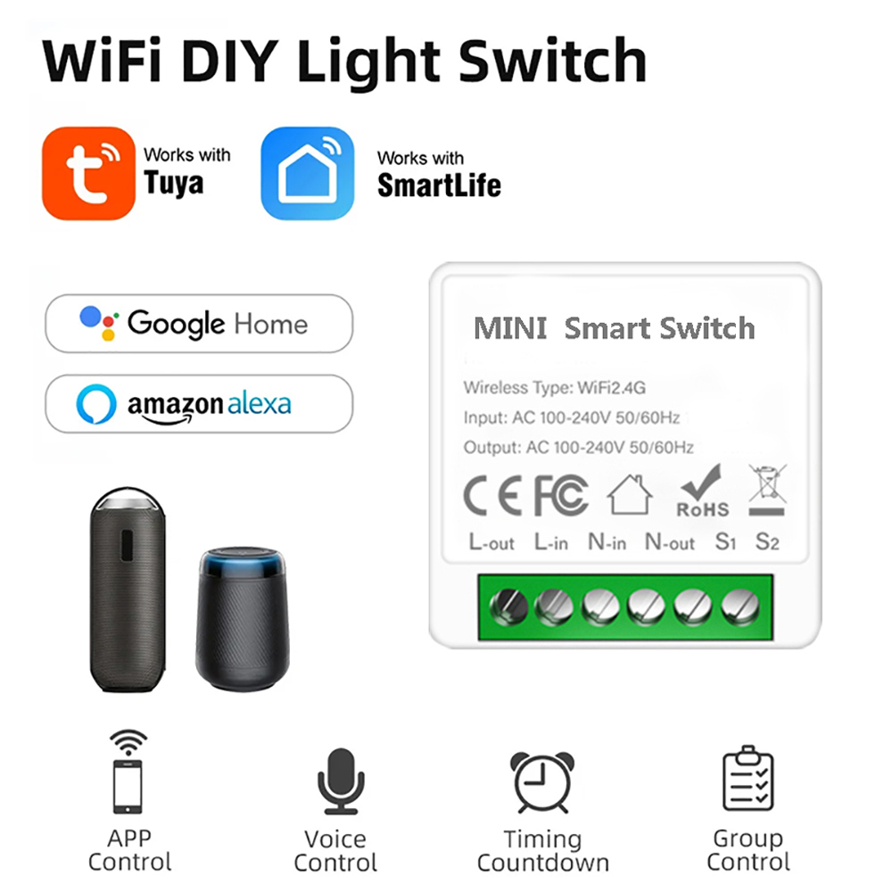 Diy Home Automation Controller - 2 Way Control Tuya Mini 16A