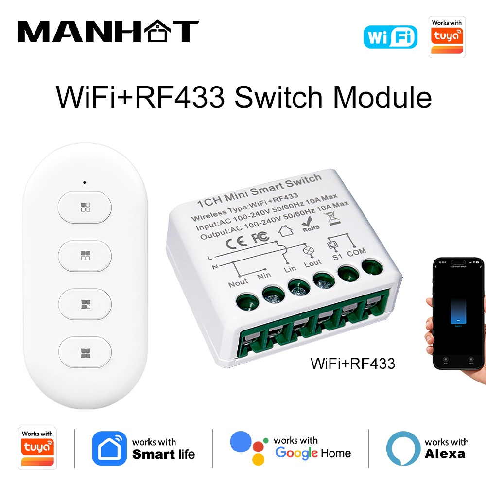 For Tuya WIFI 10A Smart Light  - Diy Home Automation Controller review and price