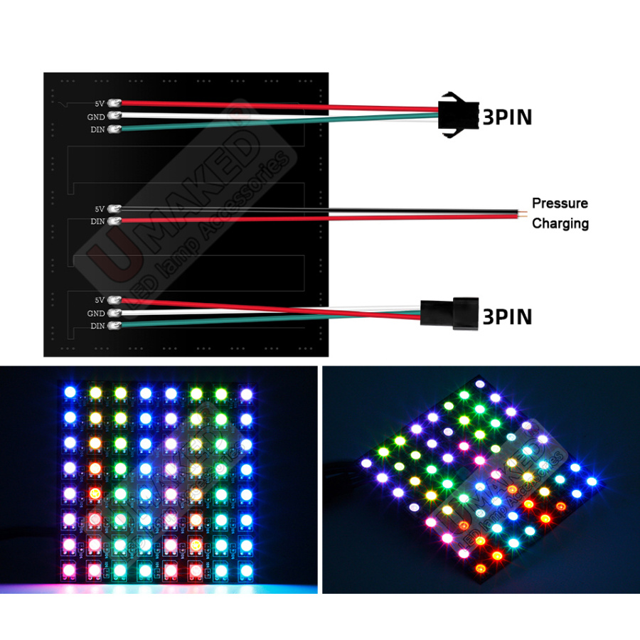 2pcs WS2812B Individually Addr - Rgb Led Matrix 8X8 review and price