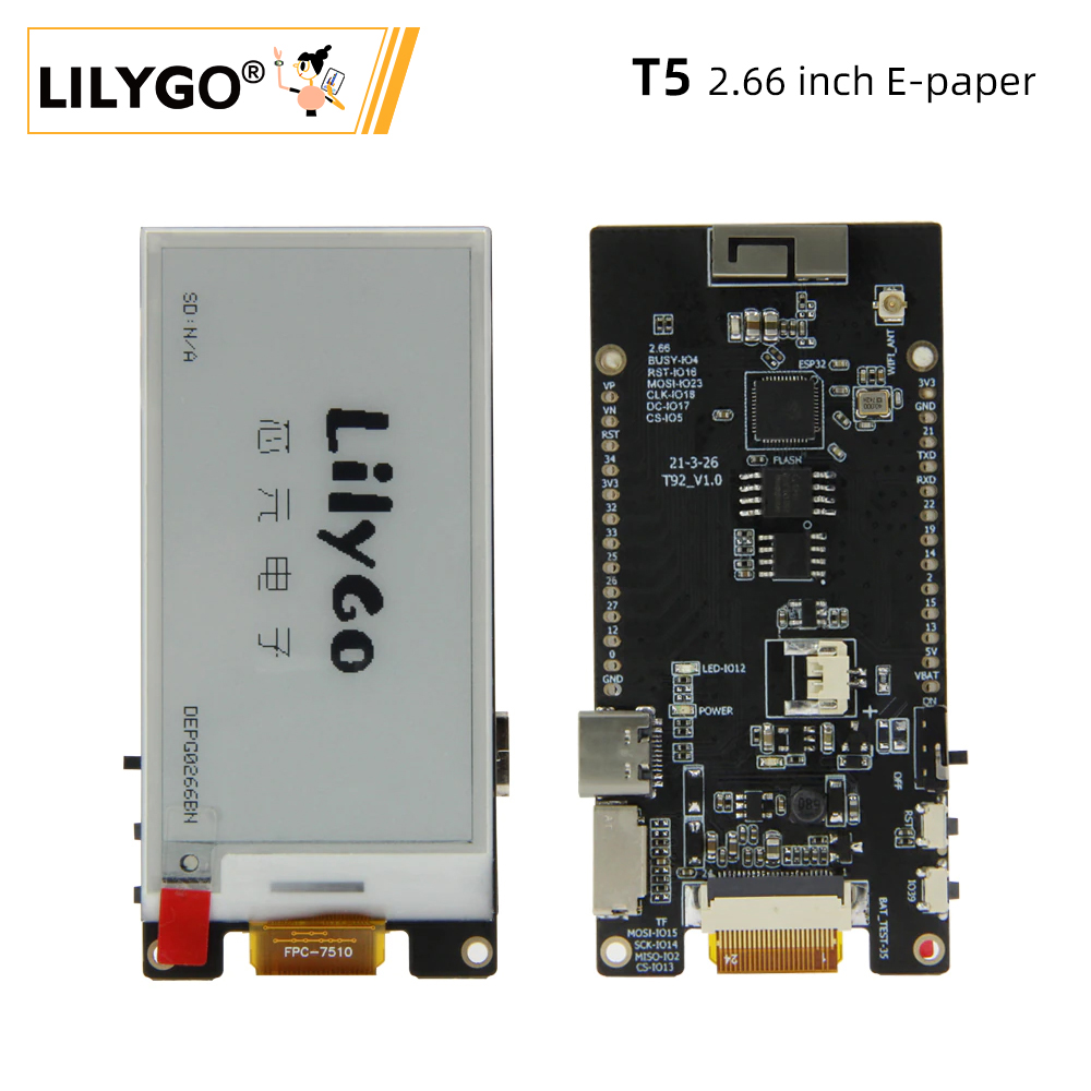LILYGO® TTGO T5 2.66-Inch E-Pa - Home Automation Arduino review and price