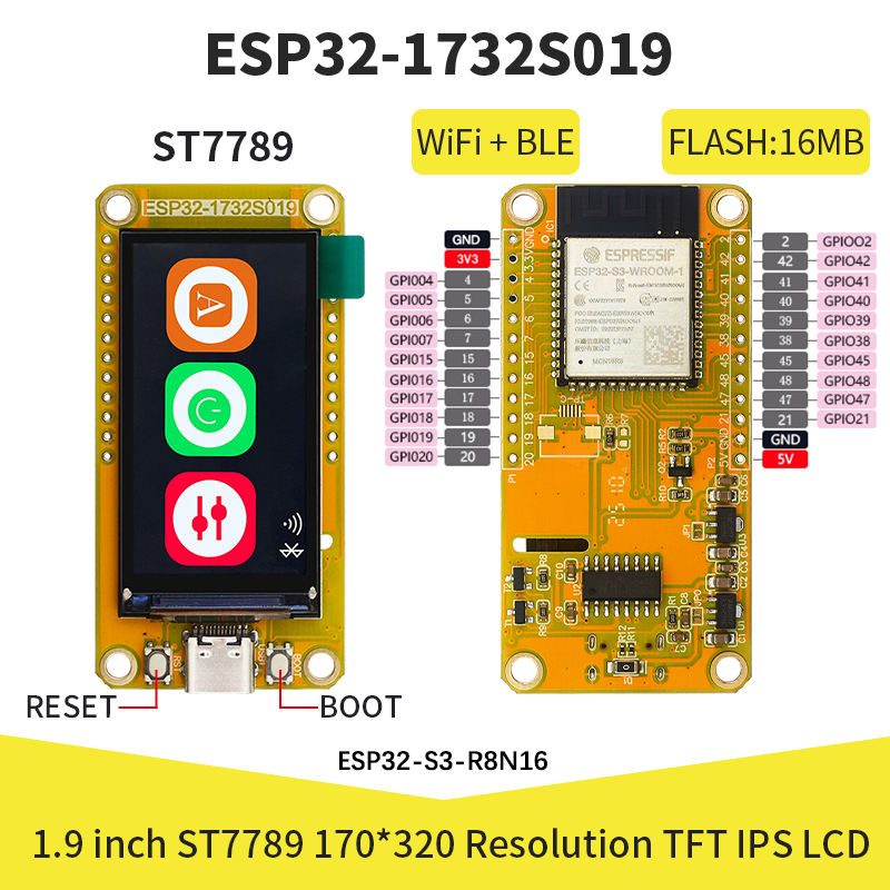 ESP32-S3 1.9 Inch IPS LCD 170* - Home Automation Arduino review and price