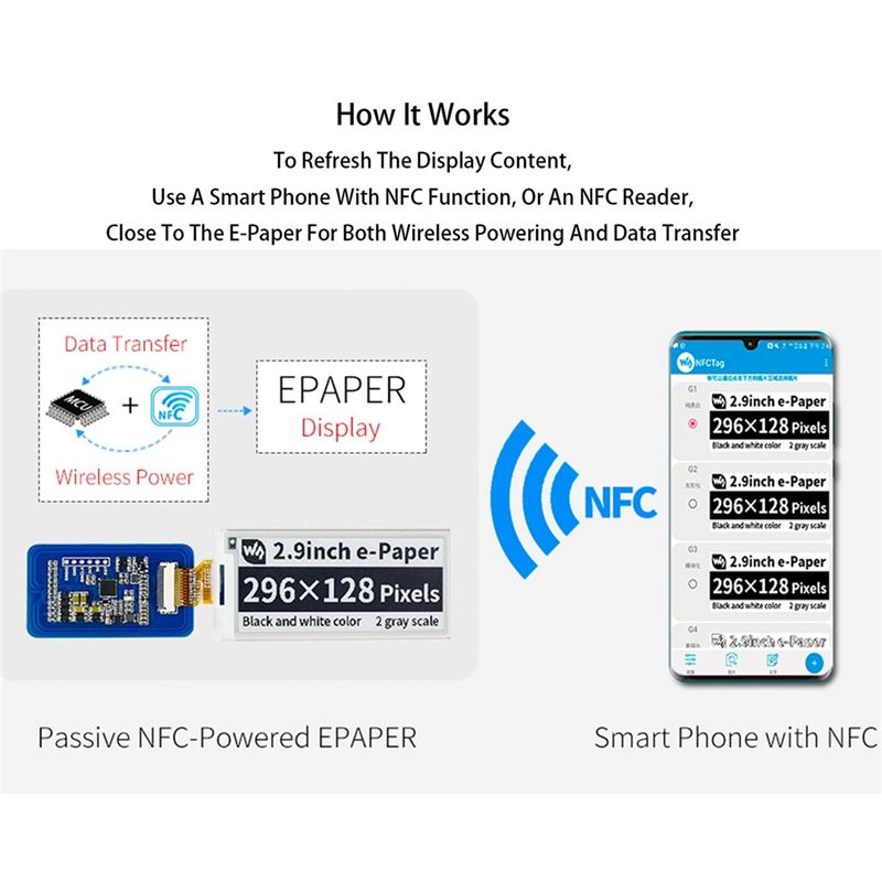 A49T  2.9 Inch Wireless NFC-Po - Display Epaper 2.9 review and price