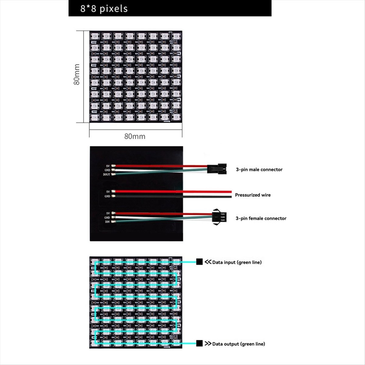 A36R WS2812B Dot Matrix Screen - Rgb Led Matrix 8X8 review and price